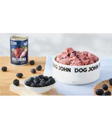 John Dog BERRY wołowina i królik z jeżynami400g