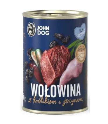 John Dog BERRY wołowina i królik z jeżynami400g