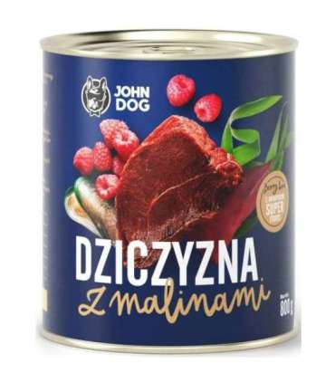 John Dog BERRY Adult dziczyzna z malinami 800g