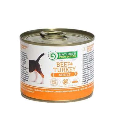 NATURE'S PROTECTION Adult Beef and Turkey - wet dog food - 200 g