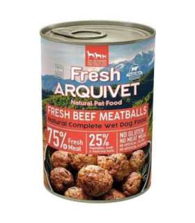 ARQUIVET Fresh Beef meatballs in sauce - wet dog food - 400g