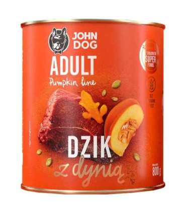 John Dog PUMPKIN Adult dzik z dynią 800g