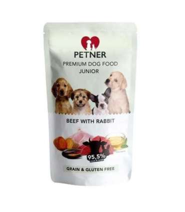 PETNER Junior Mini Beef with rabbit - wet dog food - 500g
