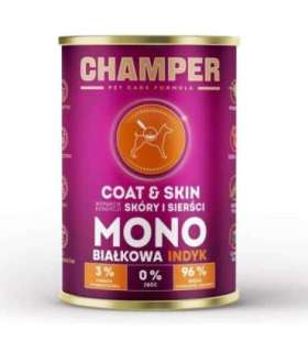 CHAMPER Coat & Skin Monoprotein Salmon - wet dog food - 400g