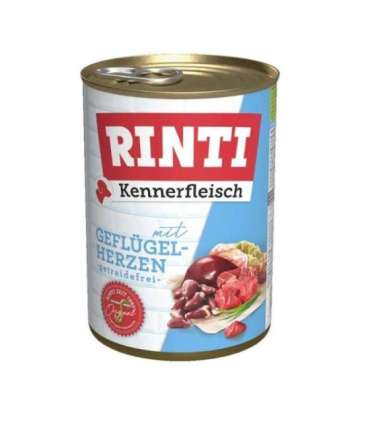 RINTI Kennerfleisch Poultry hearts - wet dog food - 400g