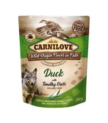 CARNILOVE Dog Pouch Duck & timothy grass - wet dog food - 300g