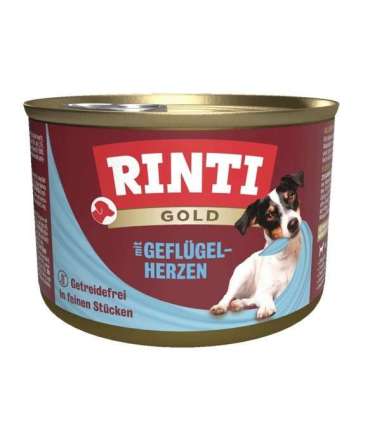 RINTI Gold Poultry hearts - wet dog food - 185g