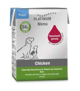 PLATINUM Menu Puppy Chicken - wet dog food - 185g