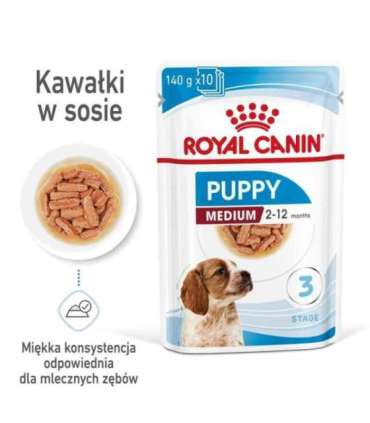 ROYAL CANIN Medium Puppy - wet dog food - 10x140g