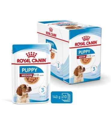 ROYAL CANIN Medium Puppy - wet dog food - 10x140g