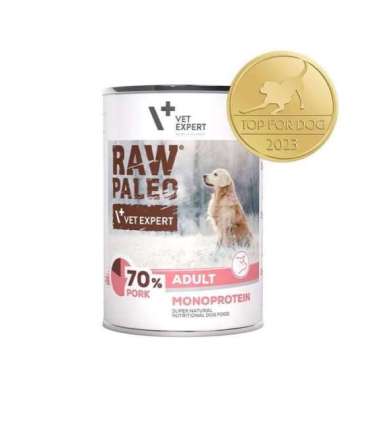 RAW PALEO Adult Monoprotein Pork - wet dog food - 400 g