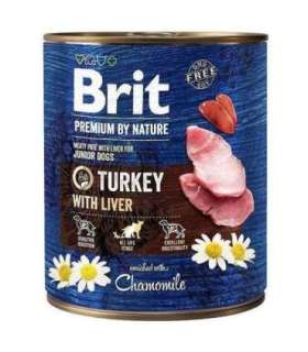 BRIT Premium by nature Junior Turkey with Liver - wet dog food - 800g