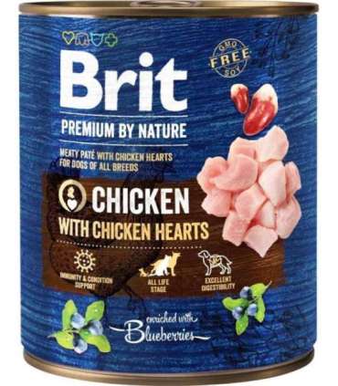 BRIT Premium by Nature Chicken with hearts - Wet dog food - 800 g