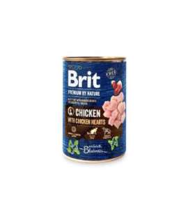 BRIT Premium By Nature Chicken and Hearts - wet dog food - 400 g