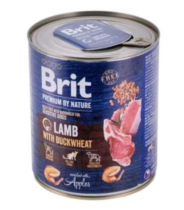 BRIT Premium by Nature Lamb with Buckwheat - Wet dog food - 800 g