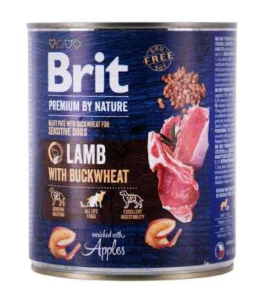 BRIT Premium by Nature Lamb with Buckwheat - Wet dog food - 800 g