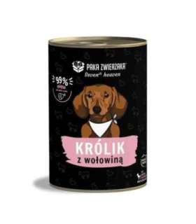 PAKA ZWIERZAKA Seventh Heaven Rabbit and beef - wet dog food - 400g