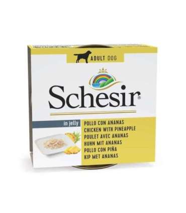 SCHESIR Chicken with pineapple in jelly - wet dog food - 150g