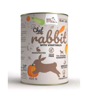 SYTA MICHA Chef Rabbit with vegetables - Wet dog food - 400 g