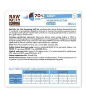 VETEXPERT Raw Paleo Cod Light Monoprotein - wet dog food - 800g