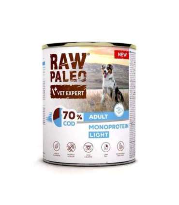VETEXPERT Raw Paleo Cod Light Monoprotein - wet dog food - 800g