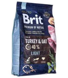 BRIT Premium by Nature Light Turkey&Oat - dry dog food - 3 kg
