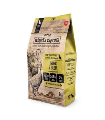 WIEJSKA ZAGRODA Turkey with goose M - dry dog food - 9kg