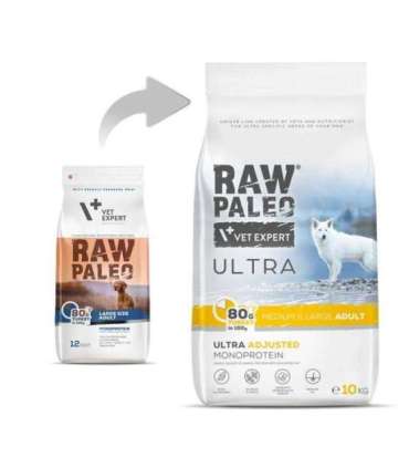RAW PALEO Ultra Medium&Large Adult Turkey - dry dog ​​food - 10 kg
