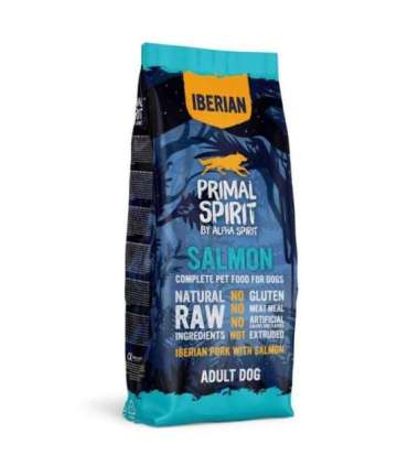 PRIMAL SPIRIT Iberian 70% Salmon – semi-moist dog food – 12 kg