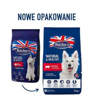 BUTCHER'S Natural&Healthy with beef - dry dog food - 10 kg