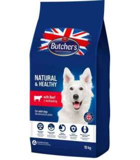 BUTCHER'S Natural&Healthy with beef - dry dog food - 15 kg