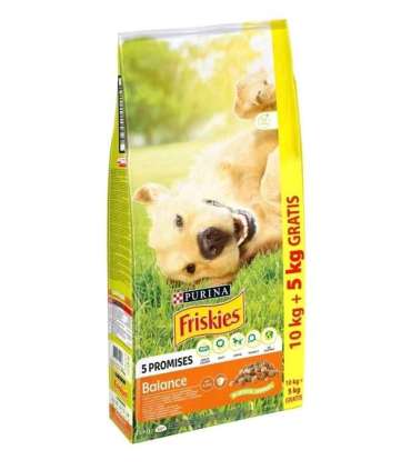 PURINA Friskies Balance Chicken with vegetables - dry dog food - 10 + 5kg