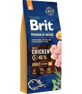 BRIT Premium by Nature Medium Chicken - dry dog food - 15 kg