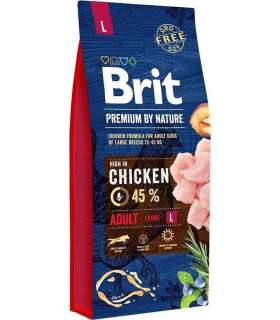BRIT Premium by Nature Adult Large Chicken - dry dog food - 15 kg