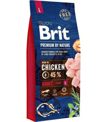 BRIT Premium by Nature Adult Large Chicken - dry dog food - 15 kg