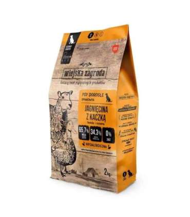 WIEJSKA ZAGRODA Lamb with duck - dry dog food - 2kg