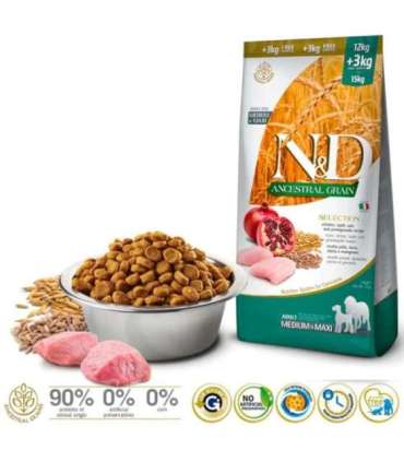 Farmina Pet Food N&D Ancestral Grain Canine 15 kg Adult Chicken