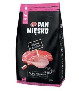 PAN MIĘSKO Veal with quail L puppy - dry dog food - 20kg