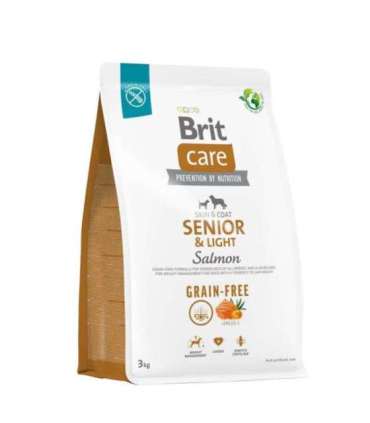 BRIT Care Senior&Light Salmon - dry dog food - 3 kg