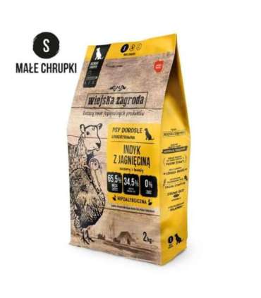 WIEJSKA ZAGRODA Turkey with Lamb Crunchy S - dry food for dogs - 2kg