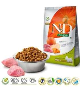 FARMINA N&D GF Pumpkin, Boar & Apple Adult Mini - dry dog food - 800 g