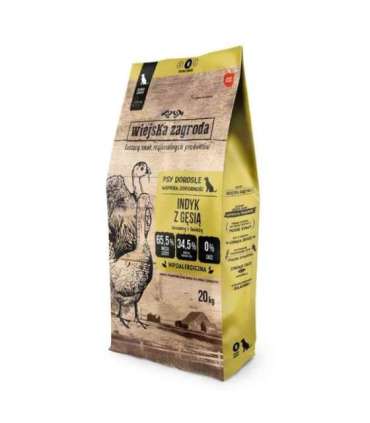 WIEJSKA ZAGRODA Turkey with goose M - dry dog food - 20kg