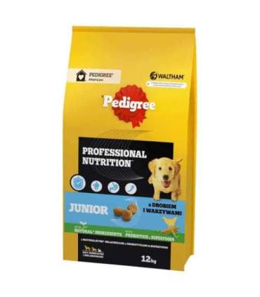 PEDIGREE Professional Nutrition Junior with poultry and vegetables, medium and large breeds - dry dog food - 12 kg