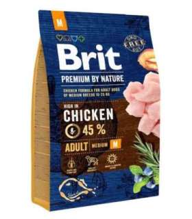 BRIT Premium by Nature Adult M - dry dog food Chicken - 8 kg