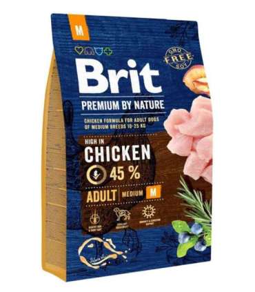 BRIT Premium by Nature Adult M - dry dog food Chicken - 8 kg
