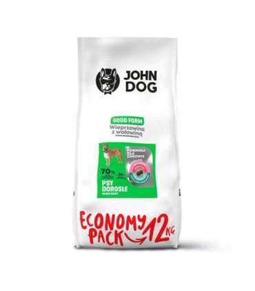 JOHN DOG Good Form Small Pork with beef  - dry dog food - 12 kg