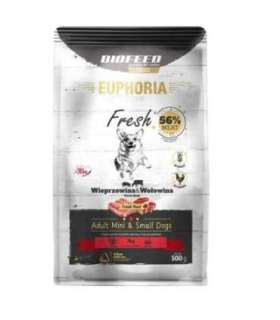 EUPHORIA Fresh Adult Pork with beef XS/S - dry dog food - 500g