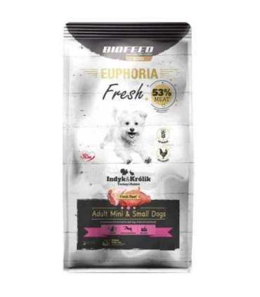 BIOFEED Euphoria Fresh Adult Turkey with rabbit XS/S - dry dog food - 500g