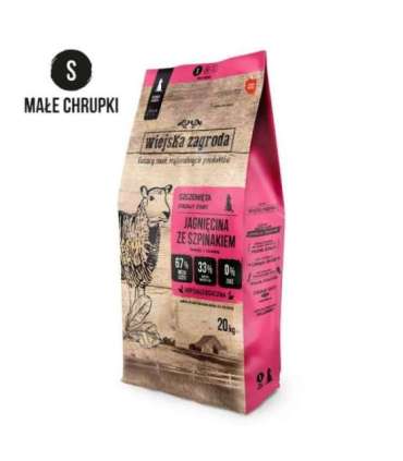 WIEJSKA ZAGRODA Lamb with Spinach – dry puppy food – 20kg