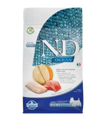 FARMINA N&D Ocean Dog Salmon, Cod, Cantaloupe, Melon Adult Mini - dry dog food - 800 g